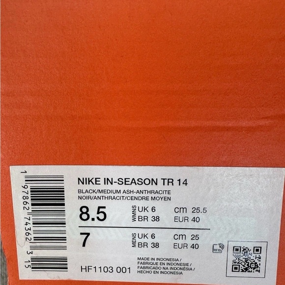 Nike In-Season TR 14 Black Women's Workout Shoes HF1103 001 No Lid - Picture 9 of 9